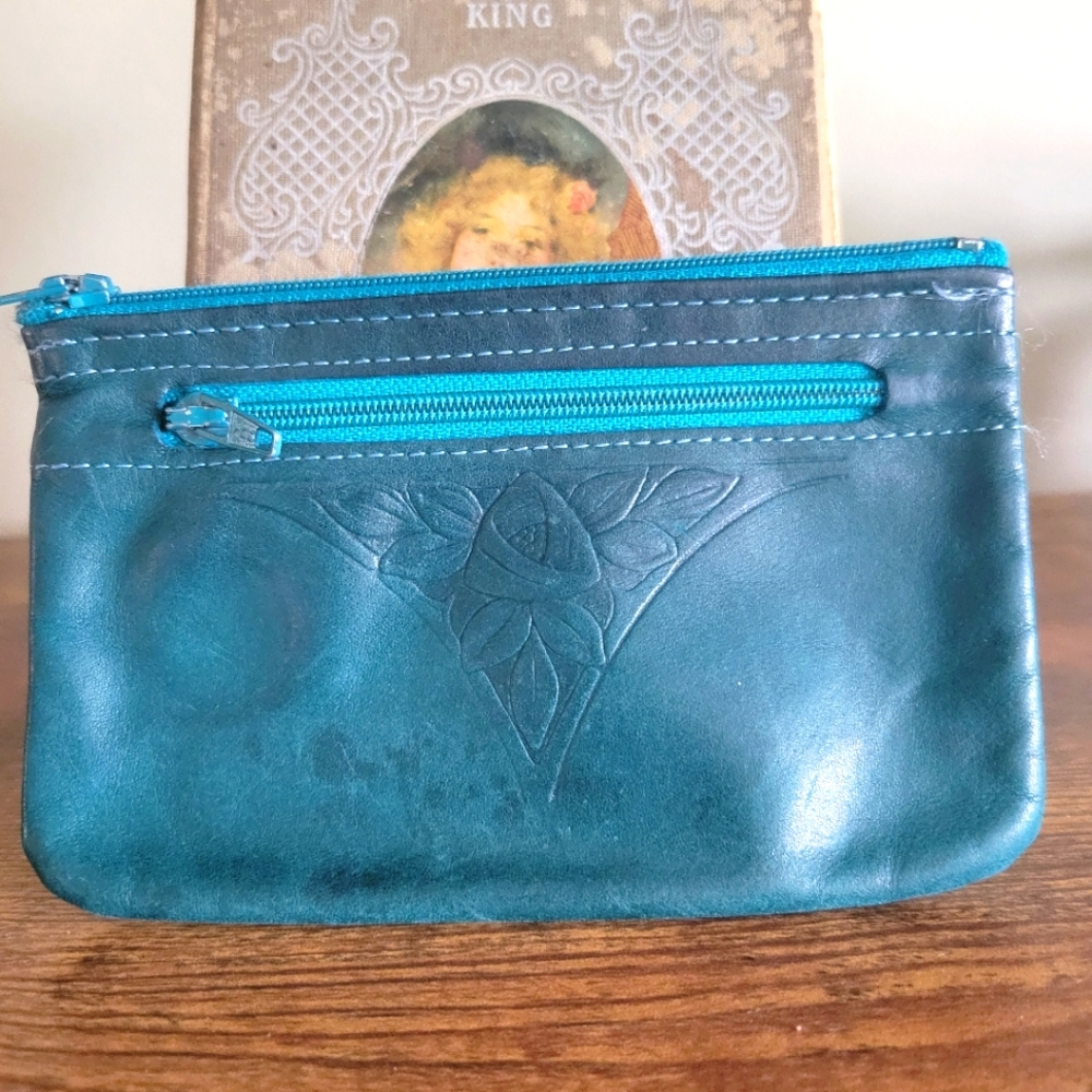 Leather Rolfs Teal/ Green Women's Coin/ Sm. Clutch